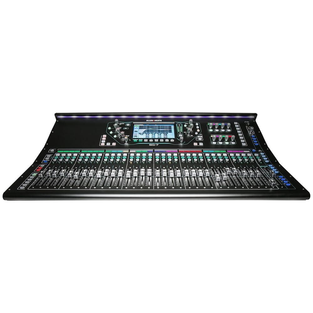 Allen & Heath SQ-7 48-channel Digital Mixer Bundle w/10-Pack Pig Hog PHM10 8mm XLR Microphone Cable and Liquid Audio Polishing Cloth