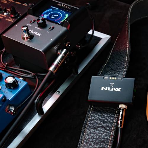 NUX B-8 Wireless System for Guitar, Bass, Various Instruments with Electronic Pickups. Built in Booster/Tuner. Wireless Solution for Gigging, Home Playing