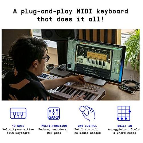 Arturia KeyLab Essential 3-49 Key USB MIDI Keyboard Controller with Analog Lab V Software Included