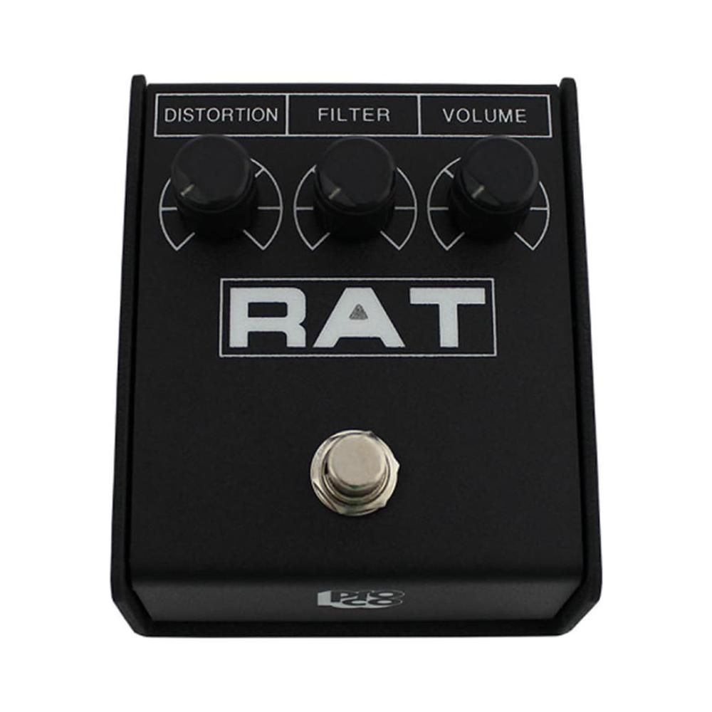 Pro Co RAT 2 Distortion Overdrive Pedal Bundle with 12x Fender Picks and Liquid Audio Polishing Cloth