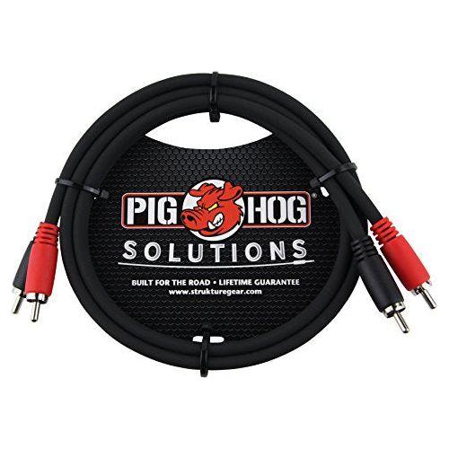 Pig Hog Dual Cable, 3 feet, RCA, Black, (PDRCA03)