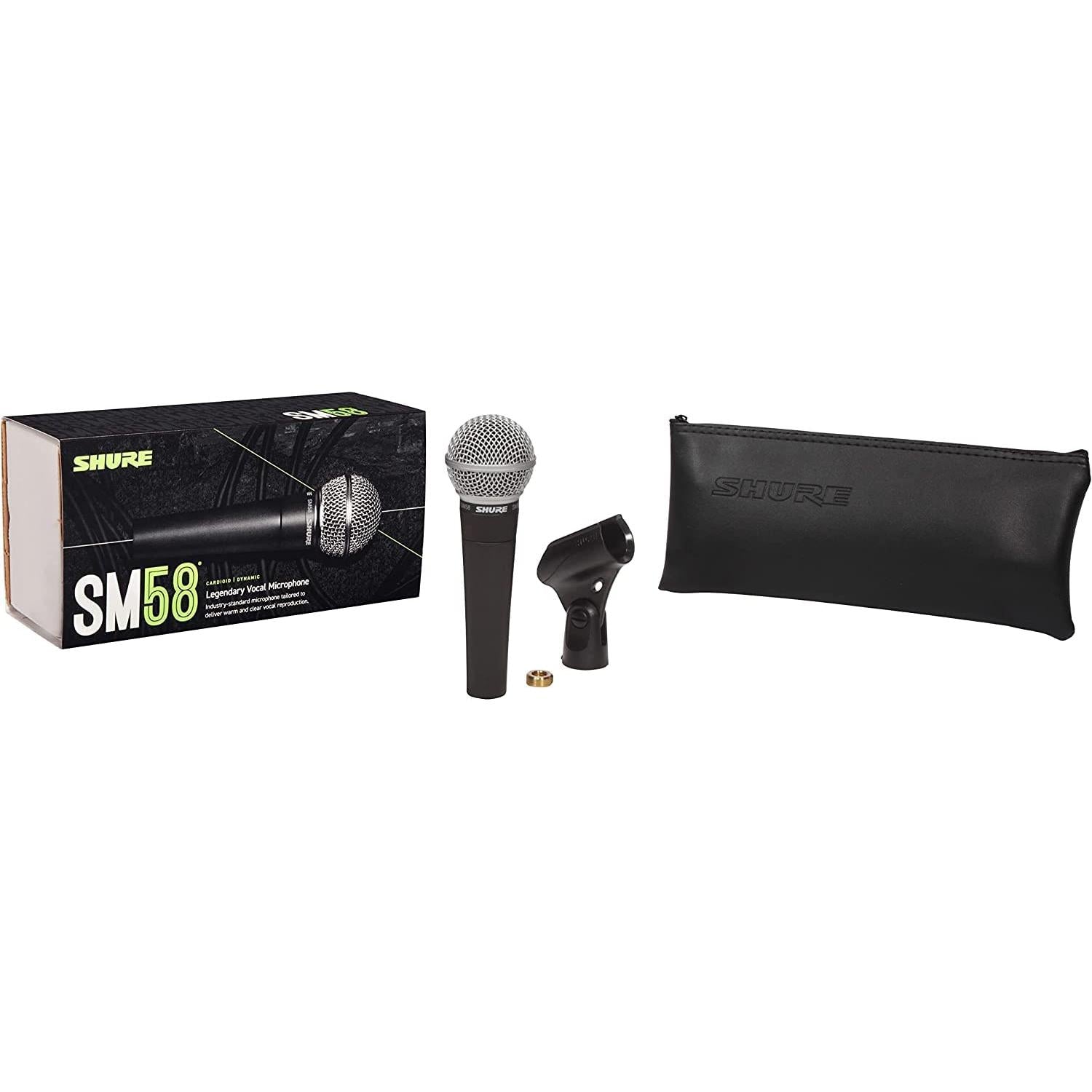 Shure SM58 Pro XLR Dynamic Microphone - Professional Studio & Live Performance Cardioid Mic for Vocals, Podcasting, and Recording (SM58-LC)