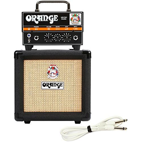 Orange Micro Dark Terror Hybrid Amp Head Mini Stack Combo w/ Cabinet and Speaker Cable bundle