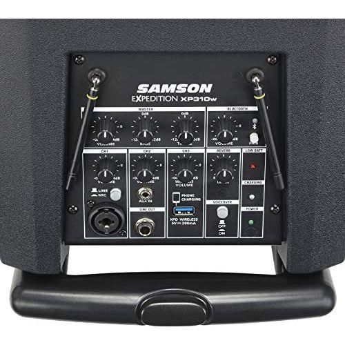 Samson Expedition XP310w 10” 300 Watt Battery Powered Portable Pa System with Wireless Handheld Microphone and Bluetooth