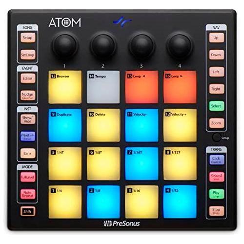 PreSonus ATOM Production & Performance Midi Pad Controller with Studio One Artist and Ableton Live Lite Recording Software