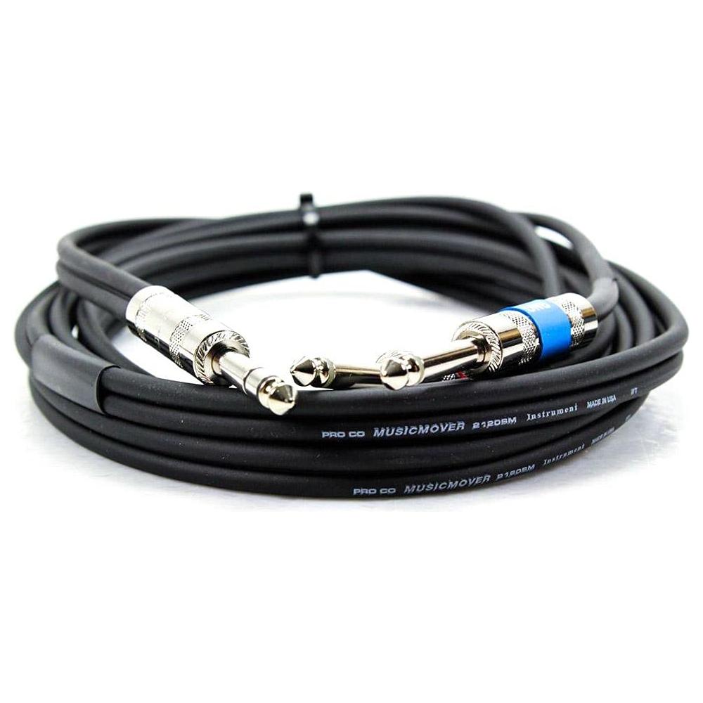 Pro Co 10 Feet IPBQ2Q-10, 1/4 Inches TRS to (2) 1/4 Inches TS Insert Cable