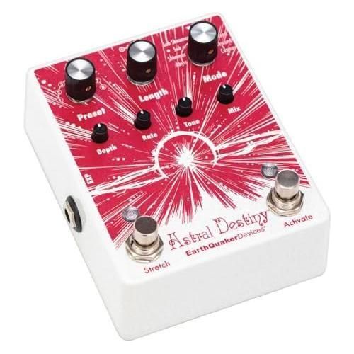 EarthQuaker Devices Astral Destiny An Octal Octave Reverberation Odyssey Bundle w/2x Strukture S6P48 Woven Right Angle Patch Cables, 12x Guitar Picks and Liquid Audio Polishing Cloth