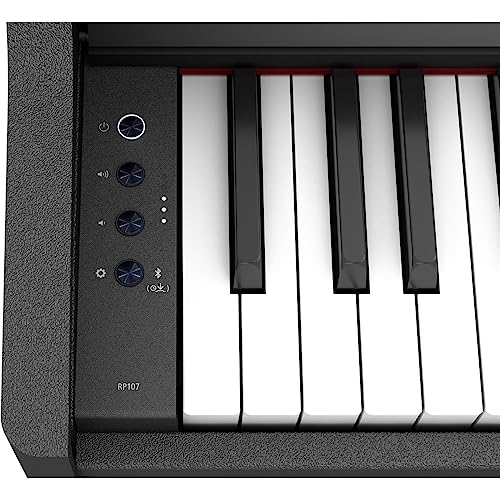 Roland RP107 Digital Compact and Affordable Home Piano with Traditional Upright Styling | Perfect for Beginners |Onboard Bluetooth & More,Black