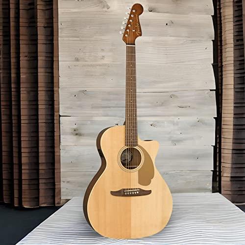 Fender Newporter Player Acoustic Guitar, with 2-Year Warranty, Natural, Walnut Fingerboard