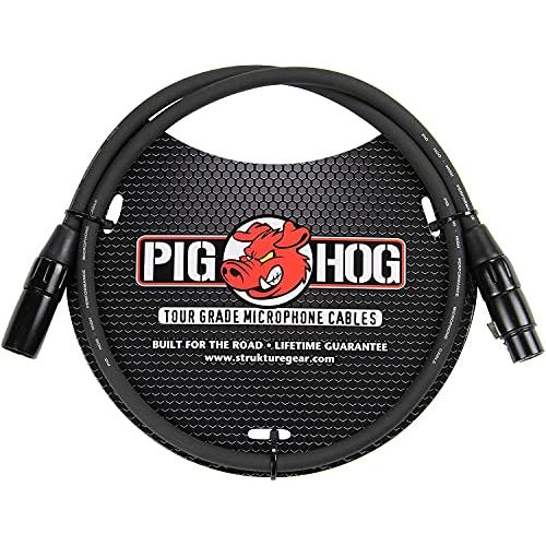 Pig Hog PHM20BKW Black/White Woven High Performance XLR Microphone Cable