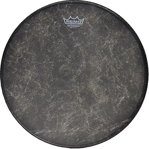 Remo Drumhead, M2 Type, SKYNDEEP, Black FIBERSKYN Graphic, 14" Diameter, 2.5" Collar