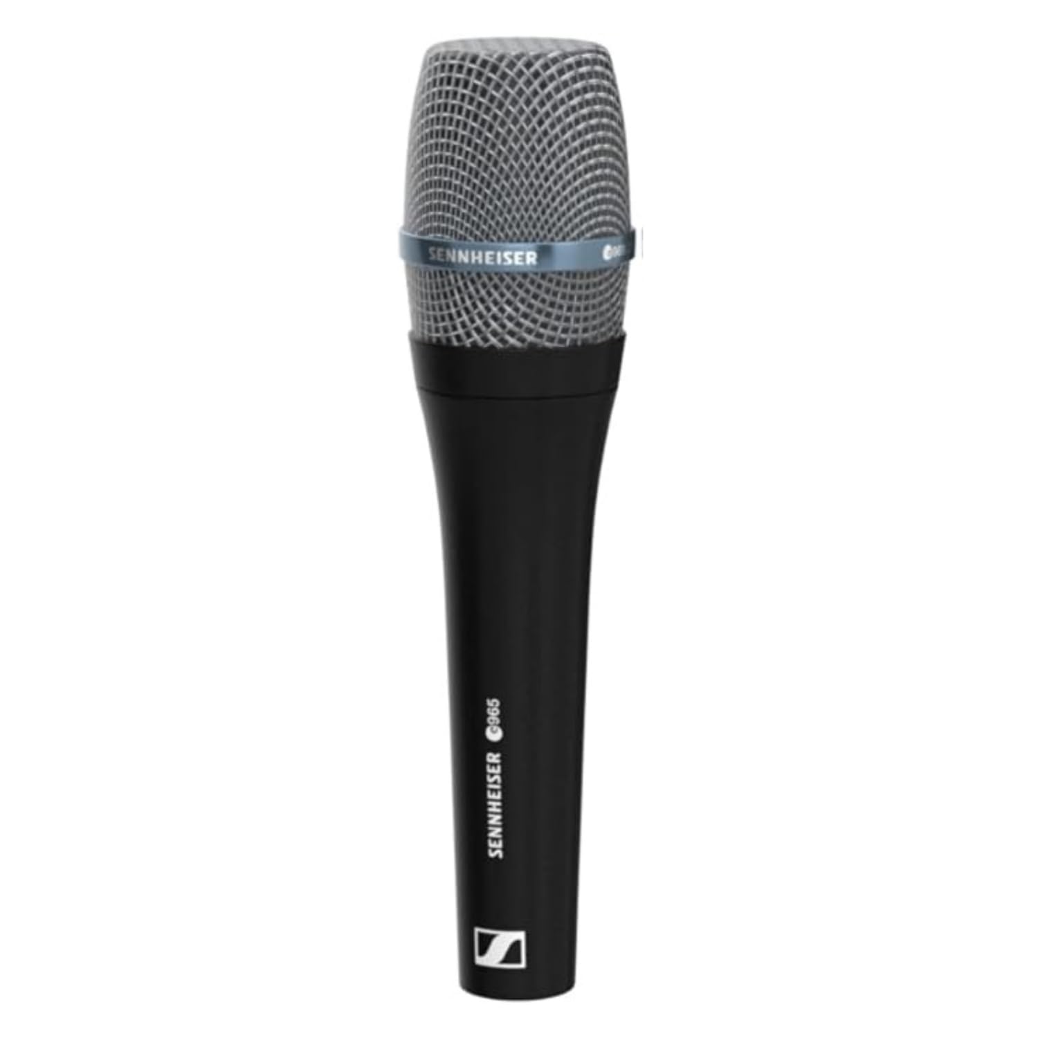 Liquid Audio - Sennheiser E 965 Condenser Handheld Vocal Microphone Bundle w/Pig Hog PHM10 8mm Mic Cable Polishing Cloth