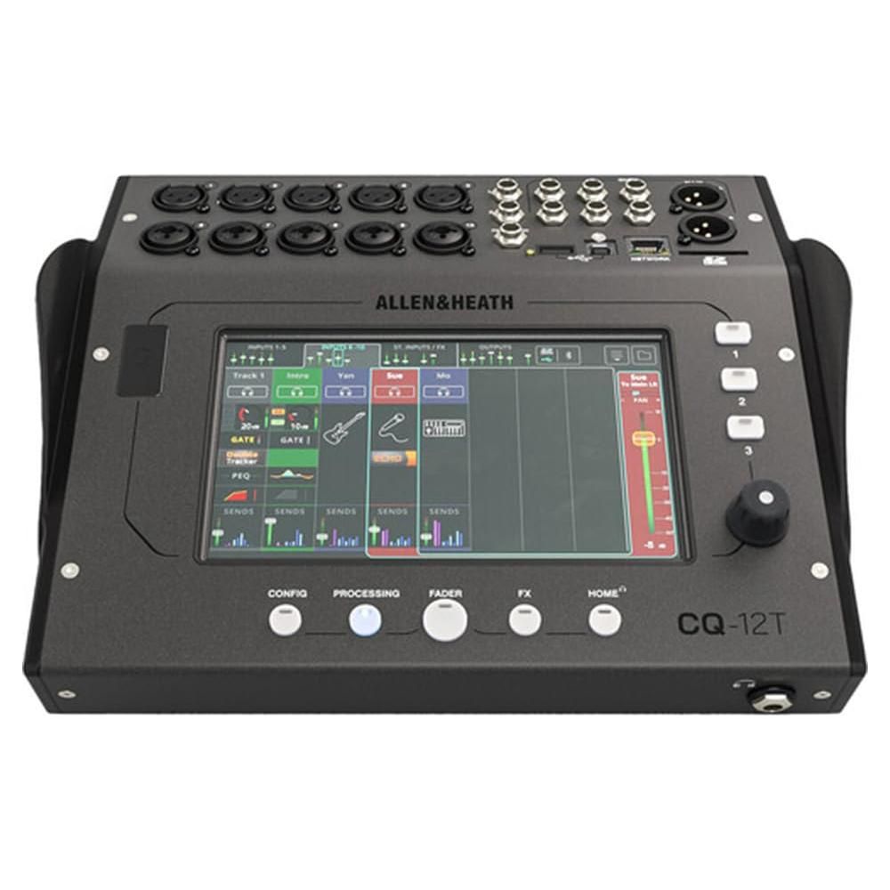 Allen & Heath CQ-12T Ultra-Compact 12in / 8out Digital Mixer Bundle with Allen & Heath CQ-12T Soft Case and Liquid Audio Polishing Cloth