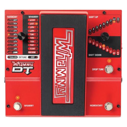 DigiTech Whammy DT Drop Tune Guitar Effects Pedal Bundle w/2x Strukture S6P48 Woven Right Angle Patch Cables, 12x Guitar Picks and Liquid Audio Polishing Cloth