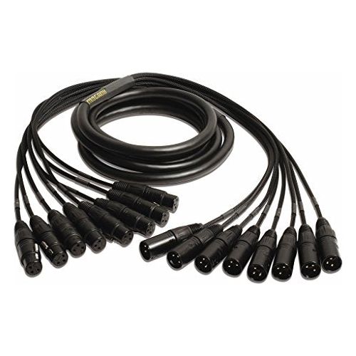 Mogami GOLD 8 XLR-XLR Audio Snake Cable, 8 Channel Fan-Out, XLR-Female to XLR-Male, Gold Contacts, Straight Connectors