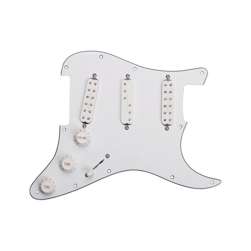 Seymour Duncan 11550-03-W Everything Axe Prewired Strat Pickguard with Liberator