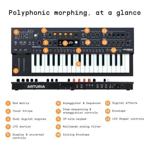 Arturia MiniFreak 37 Key Polyphonic Hybrid Keyboard