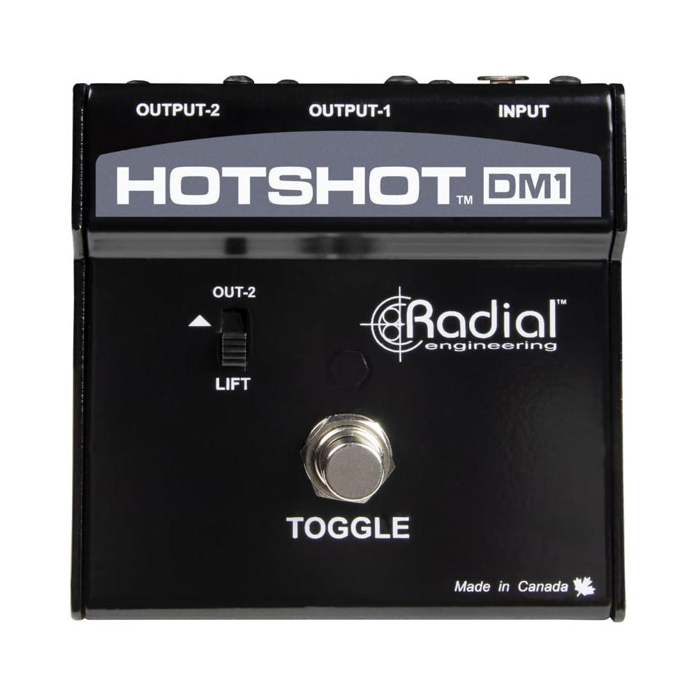 Radial Engineering HotShot DM1 Microphone Signal Muting Footswitch Bundle w/Pig Hog 10' XLR 8MM Microphone Cable & Liquid Audio Polishing Cloth