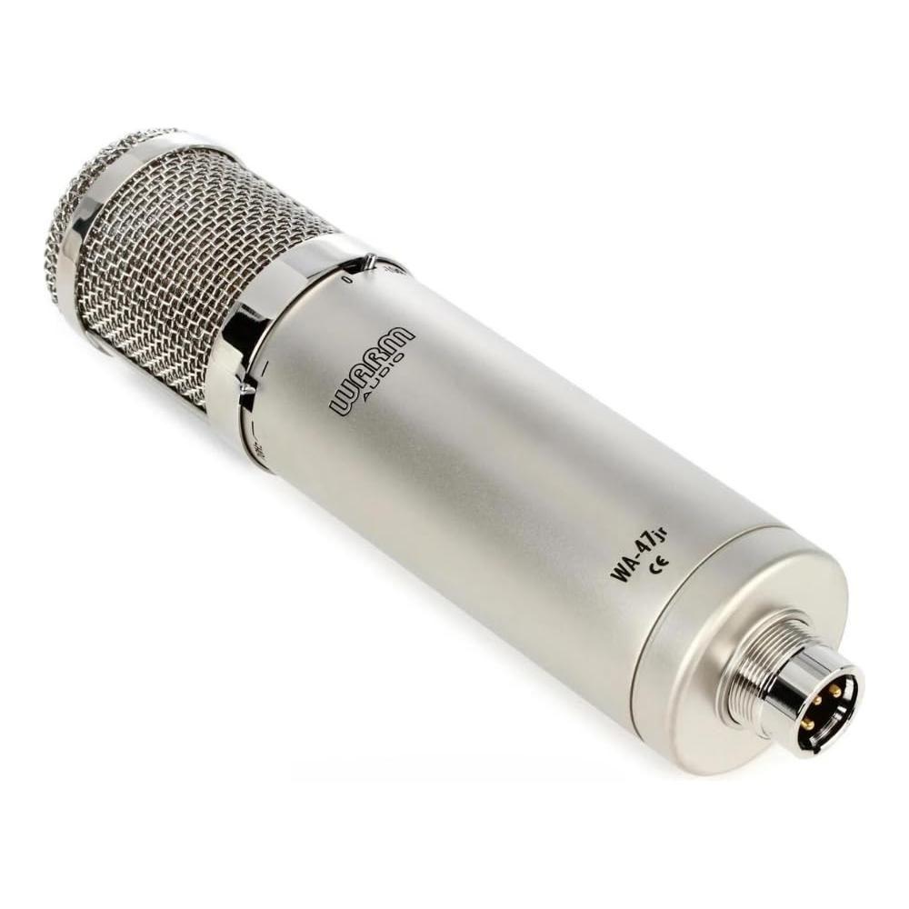 Liquid Audio Warm Audio WA-47jr FET Large-Diaphragm Condenser Microphone, Nickel Bundle w/Pig Hog PHM10 Mic Cable, Shock Mount, Mic Leather Bag Polishing Cloth