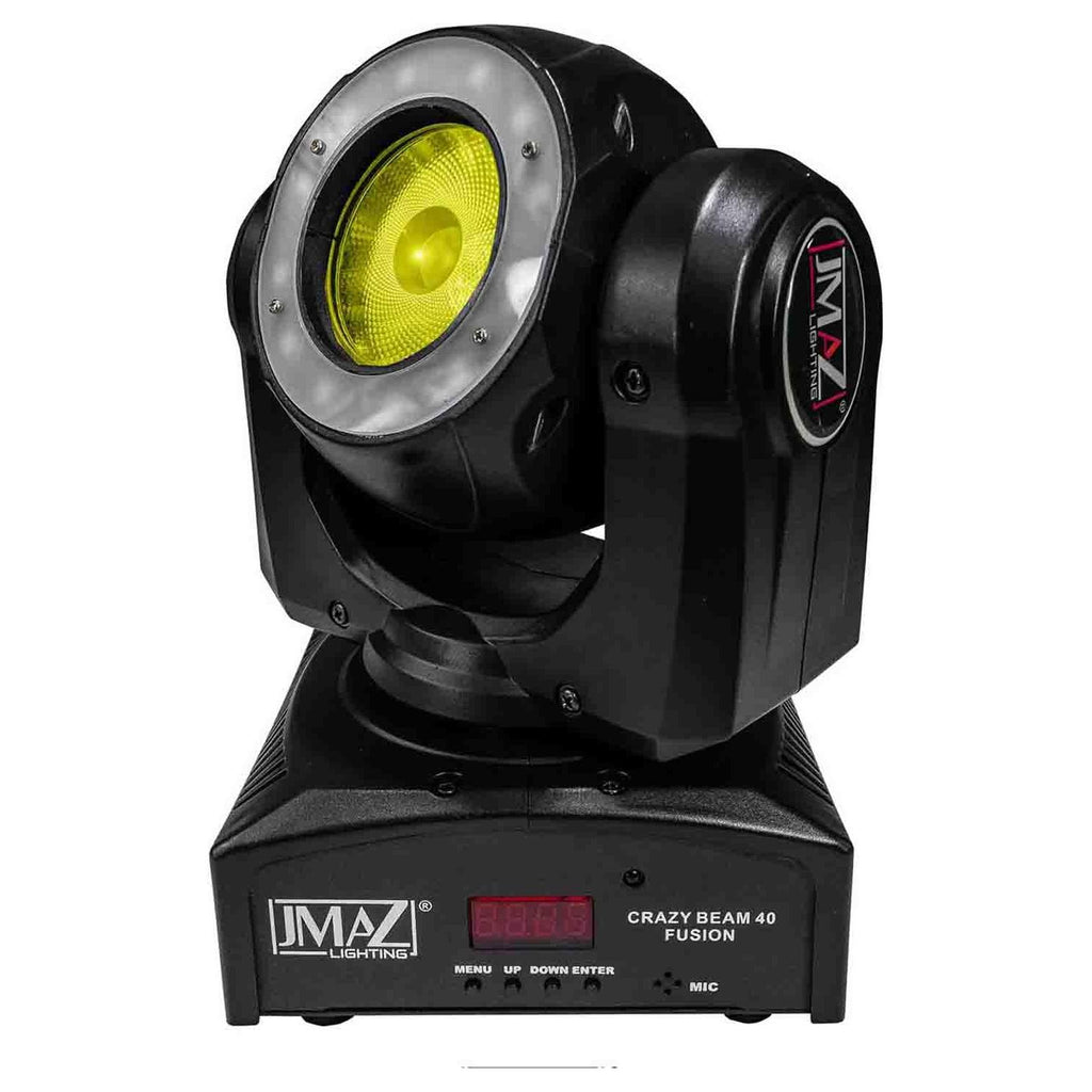 JMAZ Crazy Beam 40 Fusion LED Moving Head Beam Light 40-Watt Quad RGBW with LED Ring DMX512 For Stage Light Disco DJ Wedding Party Show Live Concert Lighting