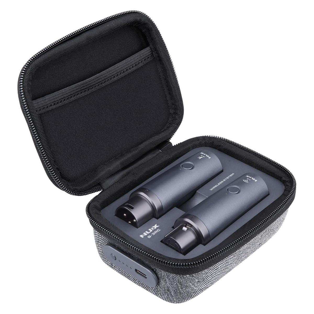 NUX B-3RC Microphone Wireless System with Charging Case, Microphone Bundle, 2.4GHz 24-bit/44.1kHz Audio Quality,