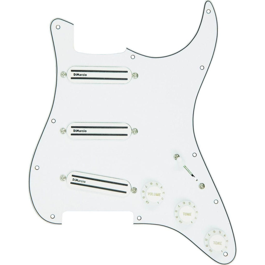 DiMarzio FG2108 Fast Track Prewired Pickguard White