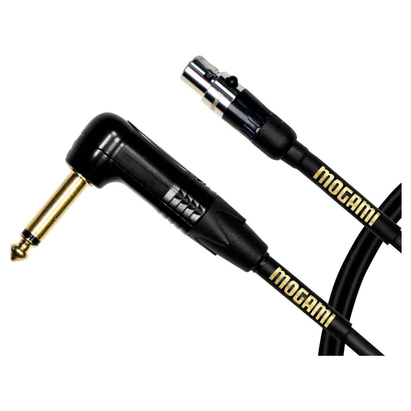 Mogami Gold BPSH TS-24R Belt Pack for Shure Wireless Systems, Gold 1/4" TS Right Angle Plug, 24"