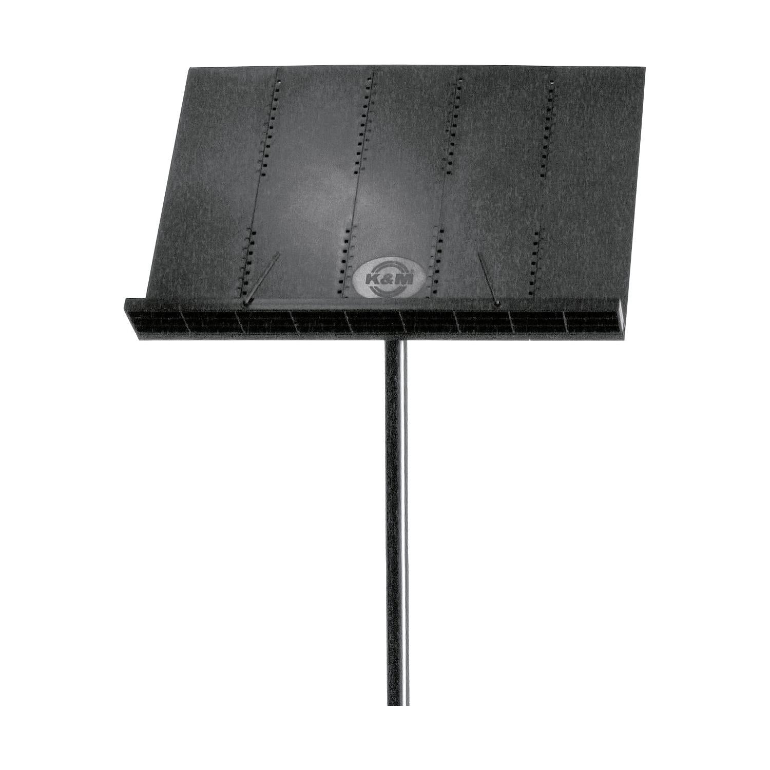 K&M Konig & Meyer 12120.000.55 Orchestra Music Stand | Collapsible Desk Holder For Music Sheets Or Book | Sturdy Tripod Base | 2pc Folding Design | Bag Included | Portable | German Made | Black