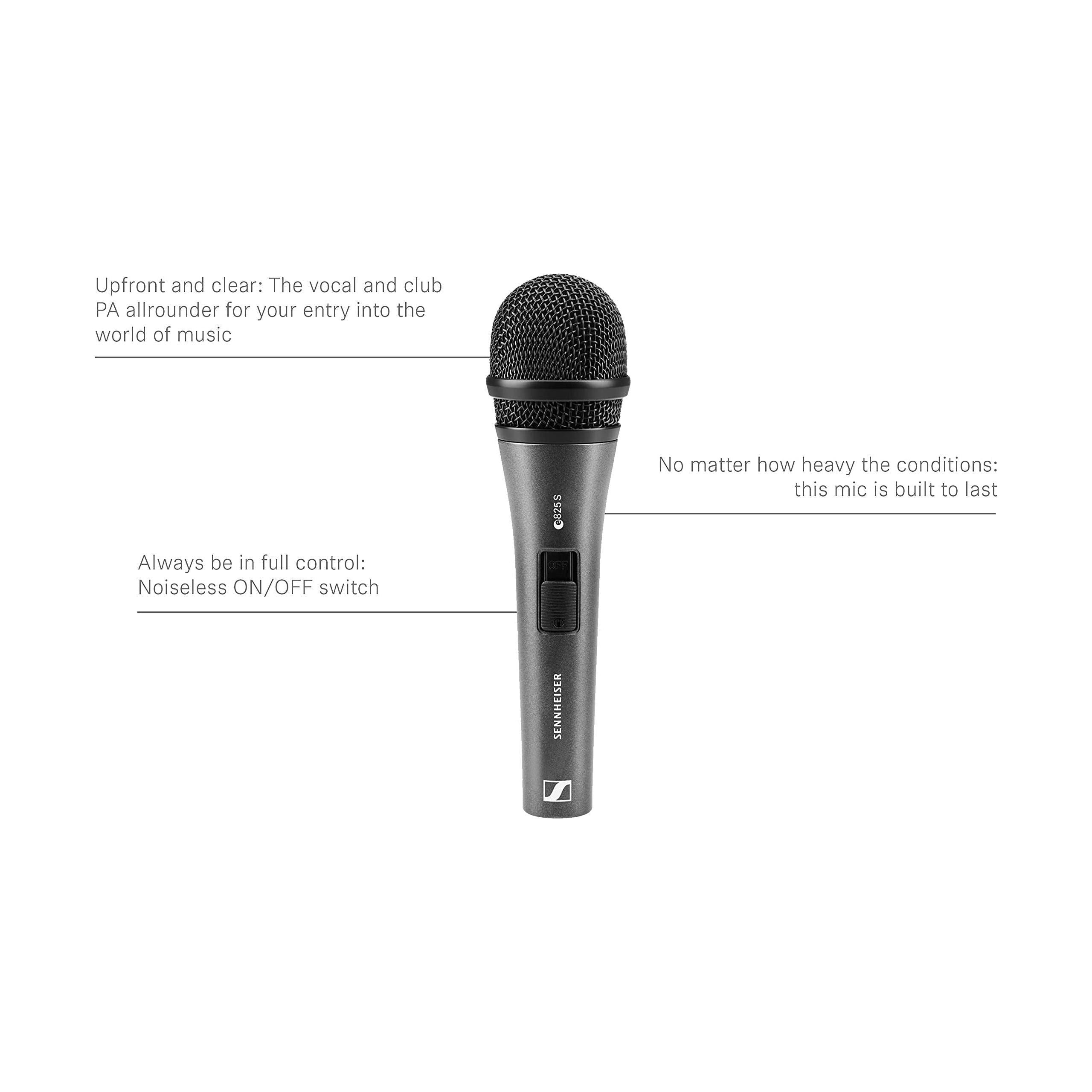 Sennheiser E825-S Handheld Cardiod Dynamic Microphone with On/Off Switch