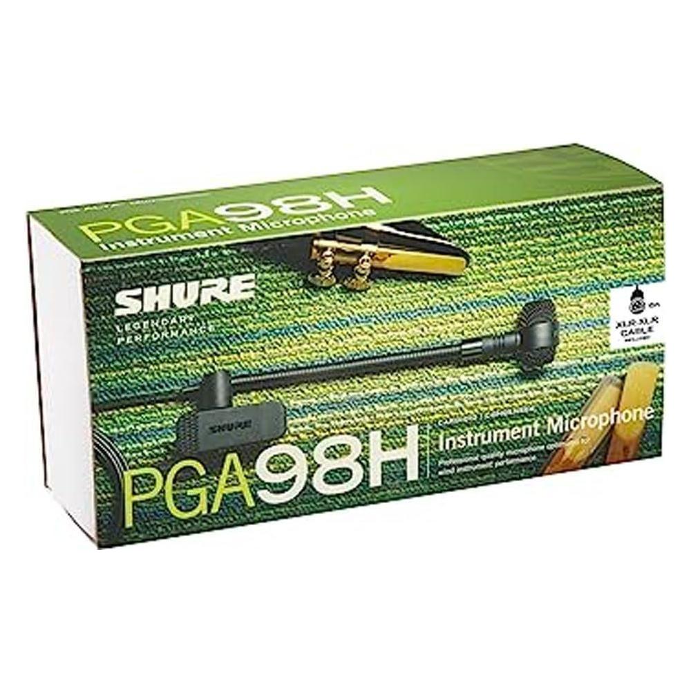 Shure PGA98H Condenser Microphone - with Cardioid Pick-up Pattern,Condenser Gooseneck Instrument Microphone with TA4F Connector for use with Wireless Systems (PGA98H-TQG)