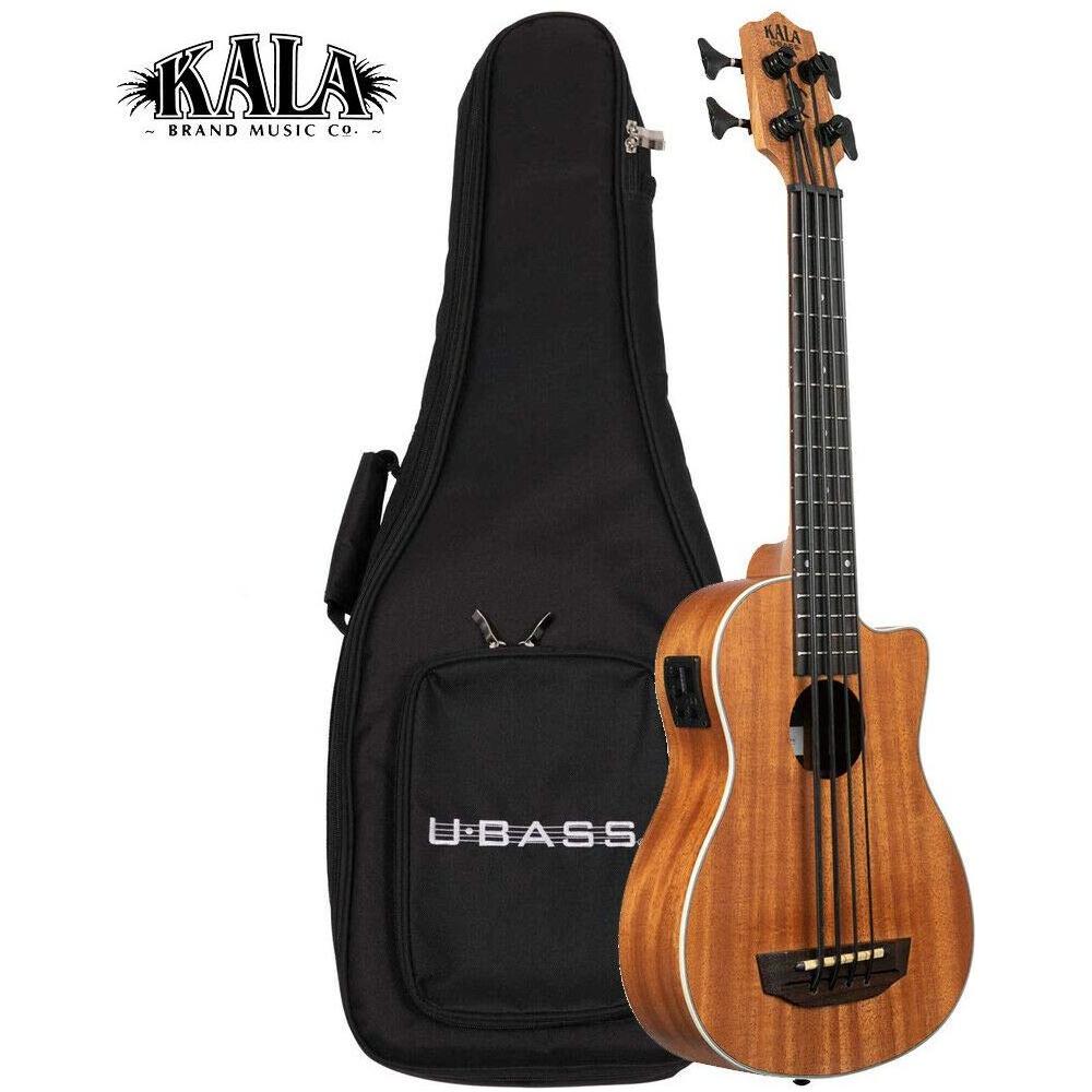 Kala Brand Music Co., 4-String Ukulele, Right, Natural, Ubass Scout-FS