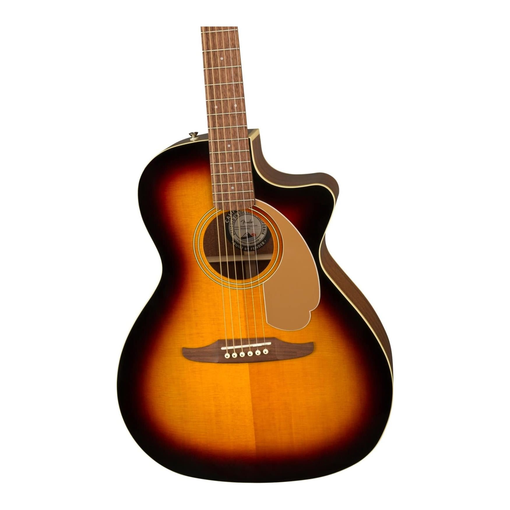 Fender Newporter Player Acoustic Guitar, with 2-Year Warranty, Sunburst, Walnut Fingerboard