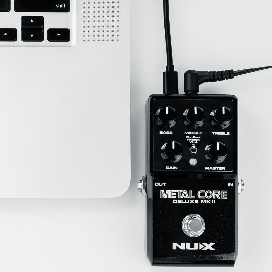 NUX Metal Core Deluxe MKII High Gain Preamp Pedal with 3 Distinctive High Gain Amp Models