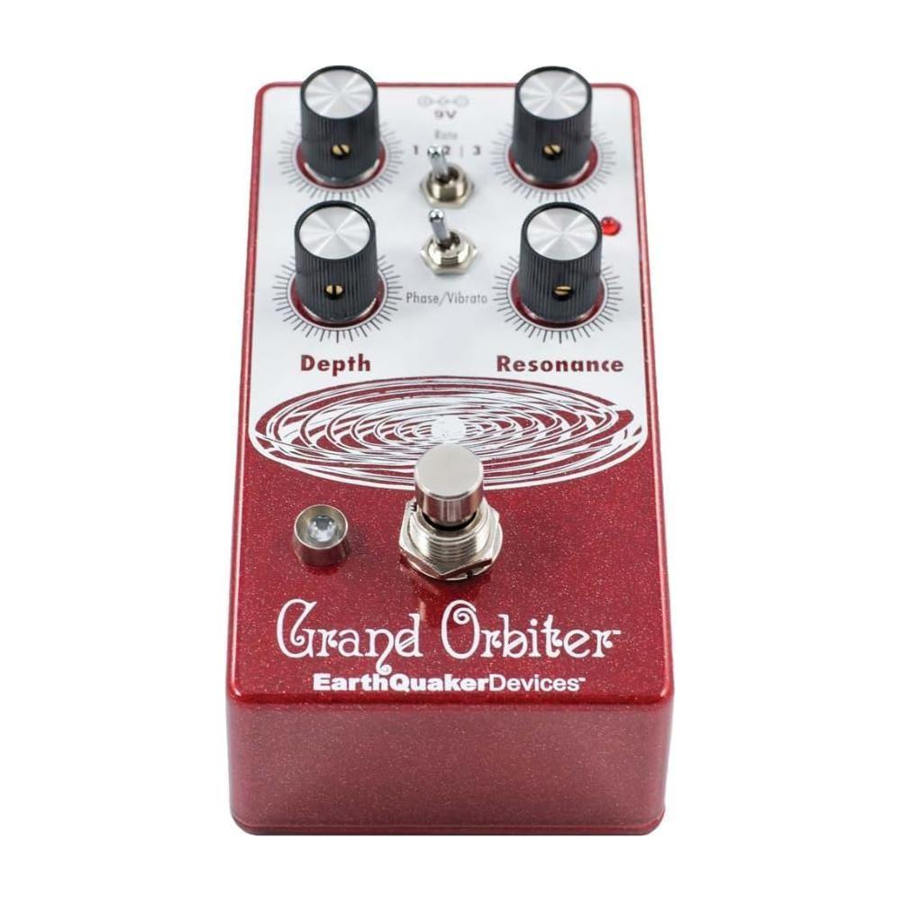 EarthQuaker Devices Grand Orbiter®Phase Machine Bundle w/2x Strukture S6P48 Woven Right Angle Patch Cables, 12x Guitar Picks and Liquid Audio Polishing Cloth