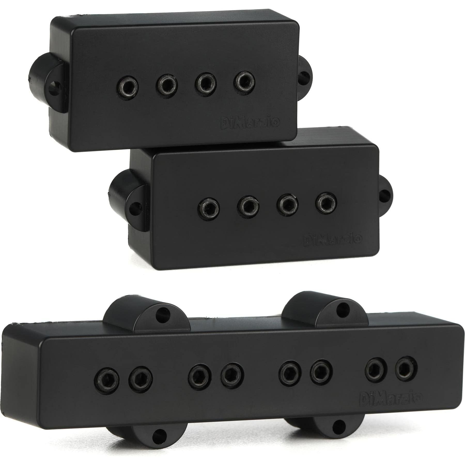 DiMarzio DP126BK P+J Neck and Bridge Bass Pickup Set Black