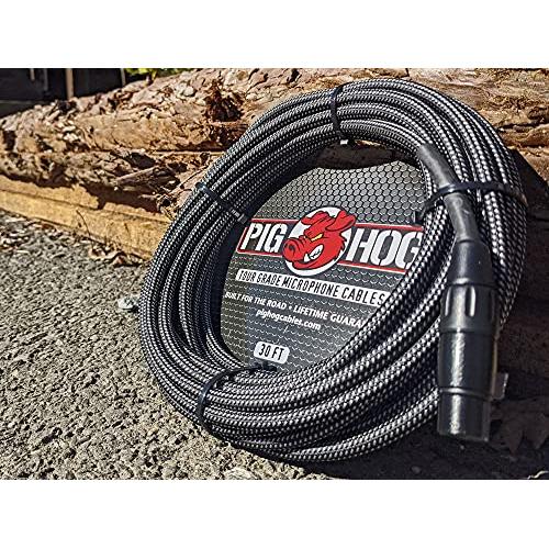 Pig Hog PHM20BBL Black/Blue Woven High Performance XLR Microphone Cable, 20 Feet