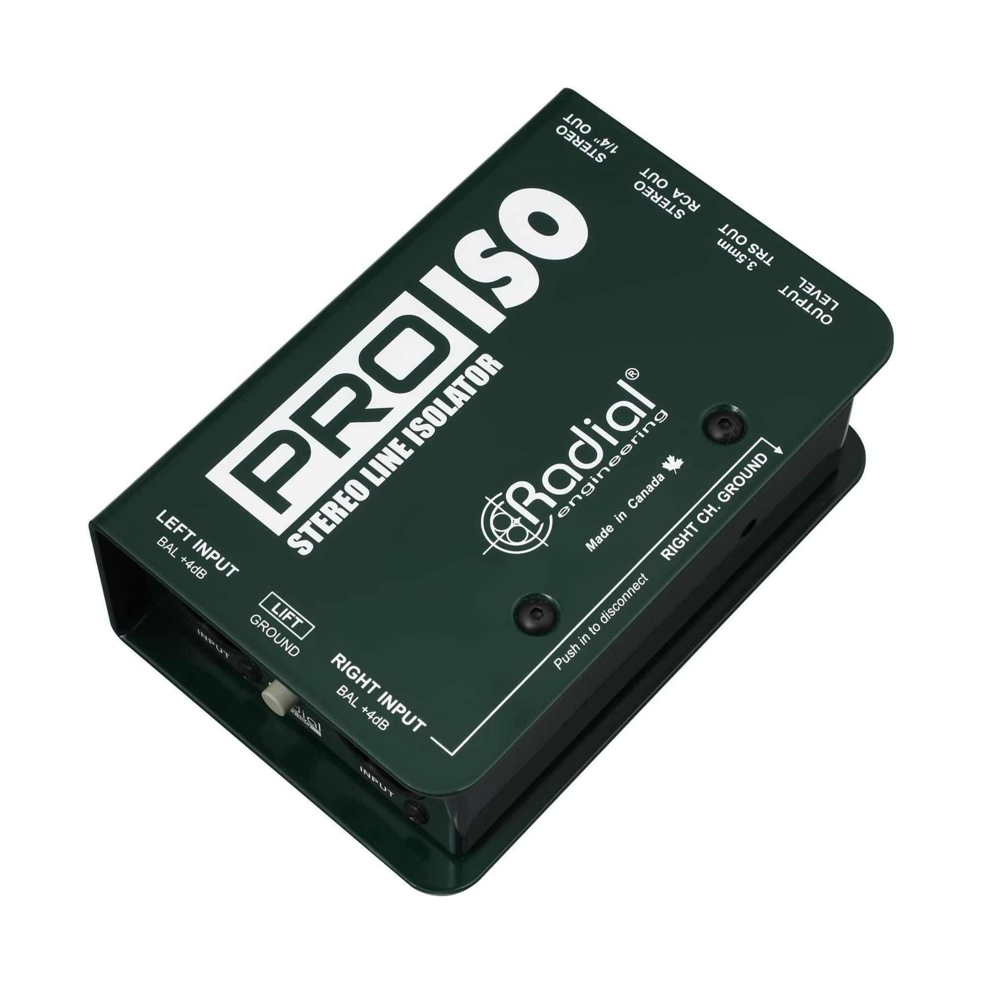 Radial Engineering PRO ISO Stereo Line Isolator +4dB to -10dB with Radial Transformer