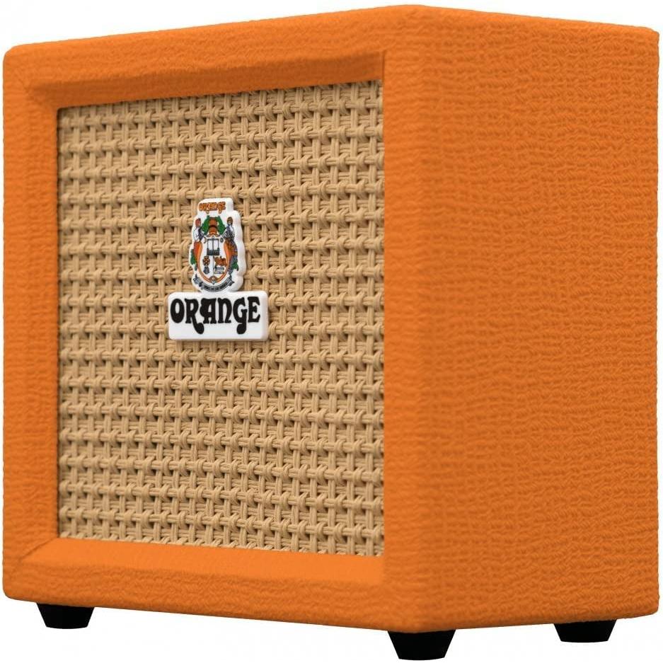 Liquid Audio Orange Amps Crush Mini 3W Guitar Combo Amp Bundle w Power Adapter, Pig Hog Instrument Cable, 24 Picks, Battery Polishing Cloth