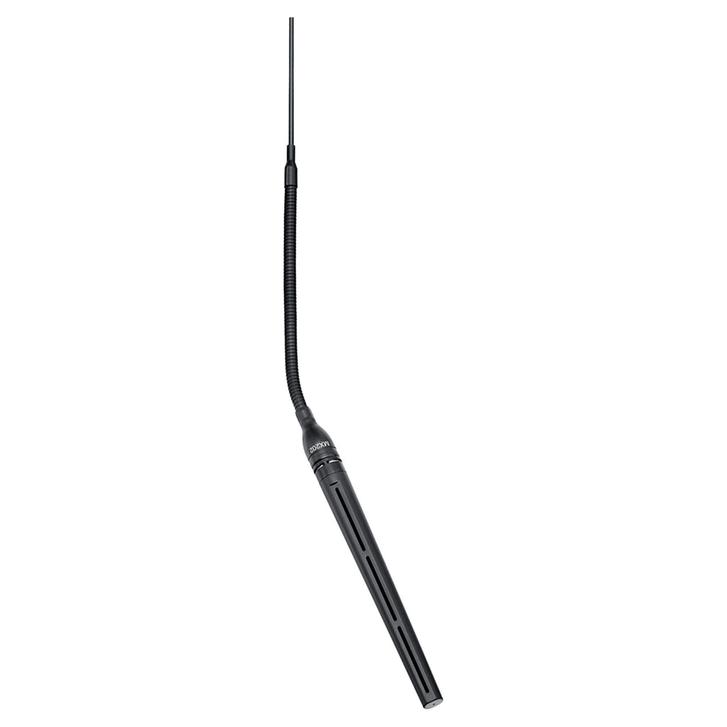 Shure MX202B/MS Microflex Cardioid Overhead Condenser Microphone with in-Line Preamp, Black, 3-Pin XLR Connector