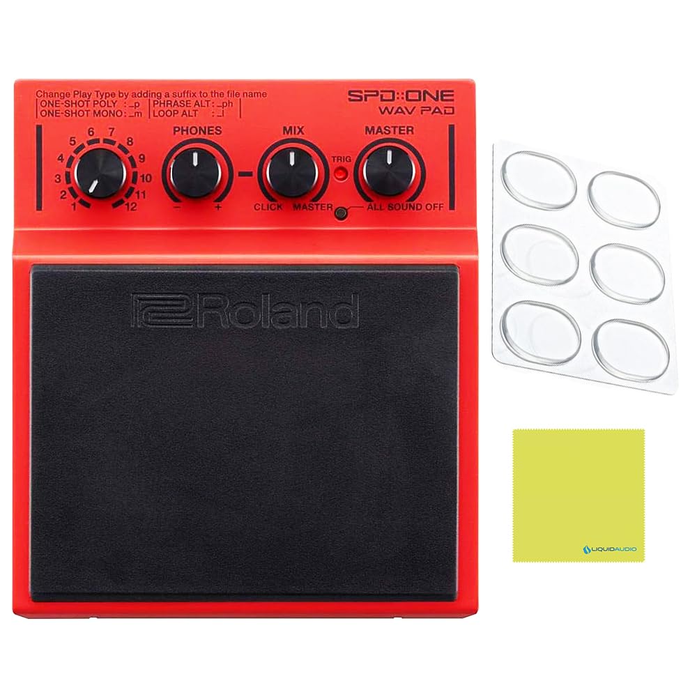 Roland SPD-1W One Wav Percussion Pad Bundle w/Liquid Audio Drum Dampening Pads and Liquid Audio Polishing Cloth