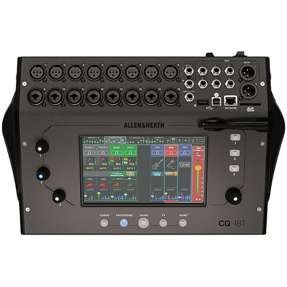 Allen & Heath CQ-18T Ultra-Compact 18in / 8out Digital Mixer with Wi-Fi Bundle with Allen & Heath CQ-18T Soft Case and Liquid Audio Polishing Cloth