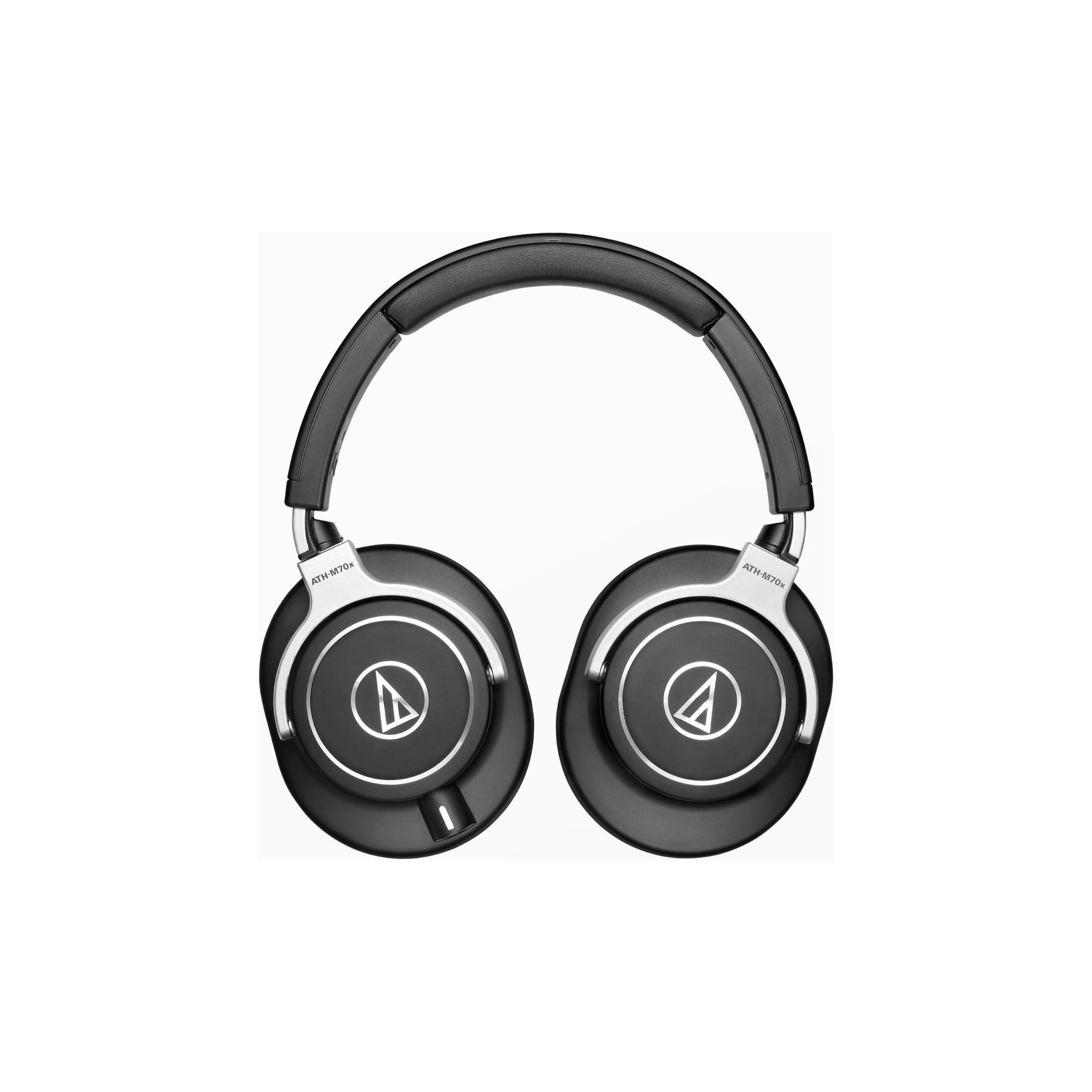 Liquid Audio Audio-Technica ATH-M70x Professional Monitor Headphones Bundle w/Pig Hog Solutions Headphone Extension Cable 1/4" Polishing Cloth