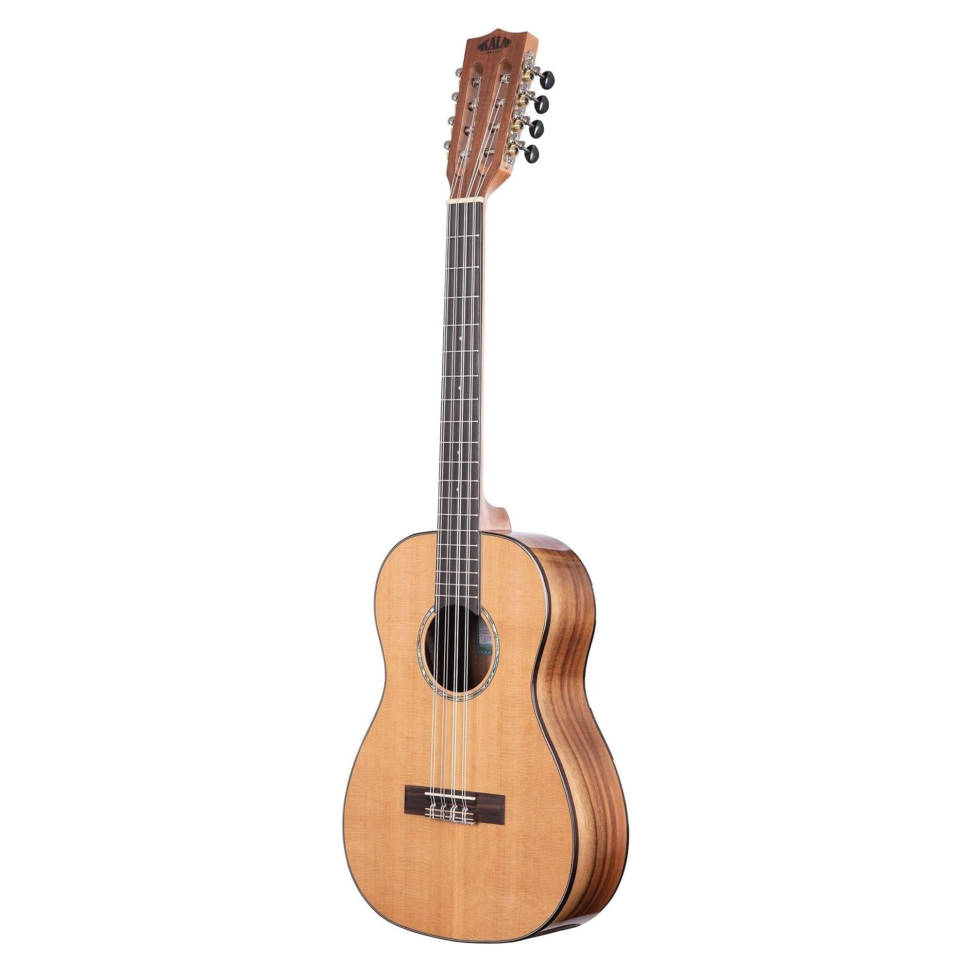 Kala Brand Music Co. Solid Cedar Top Acacia, 8-String Ukulele, Natural, Baritone (KA-SCAC-B8)