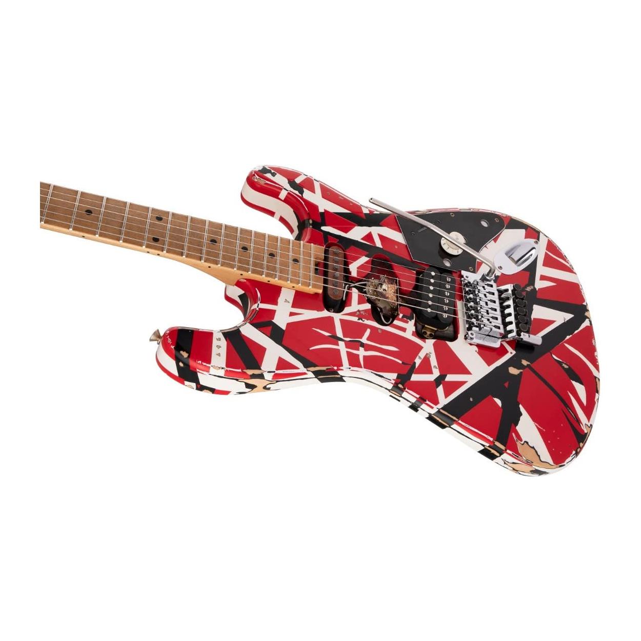 EVH Striped Series Frankenstein Relic - Red/Black/White