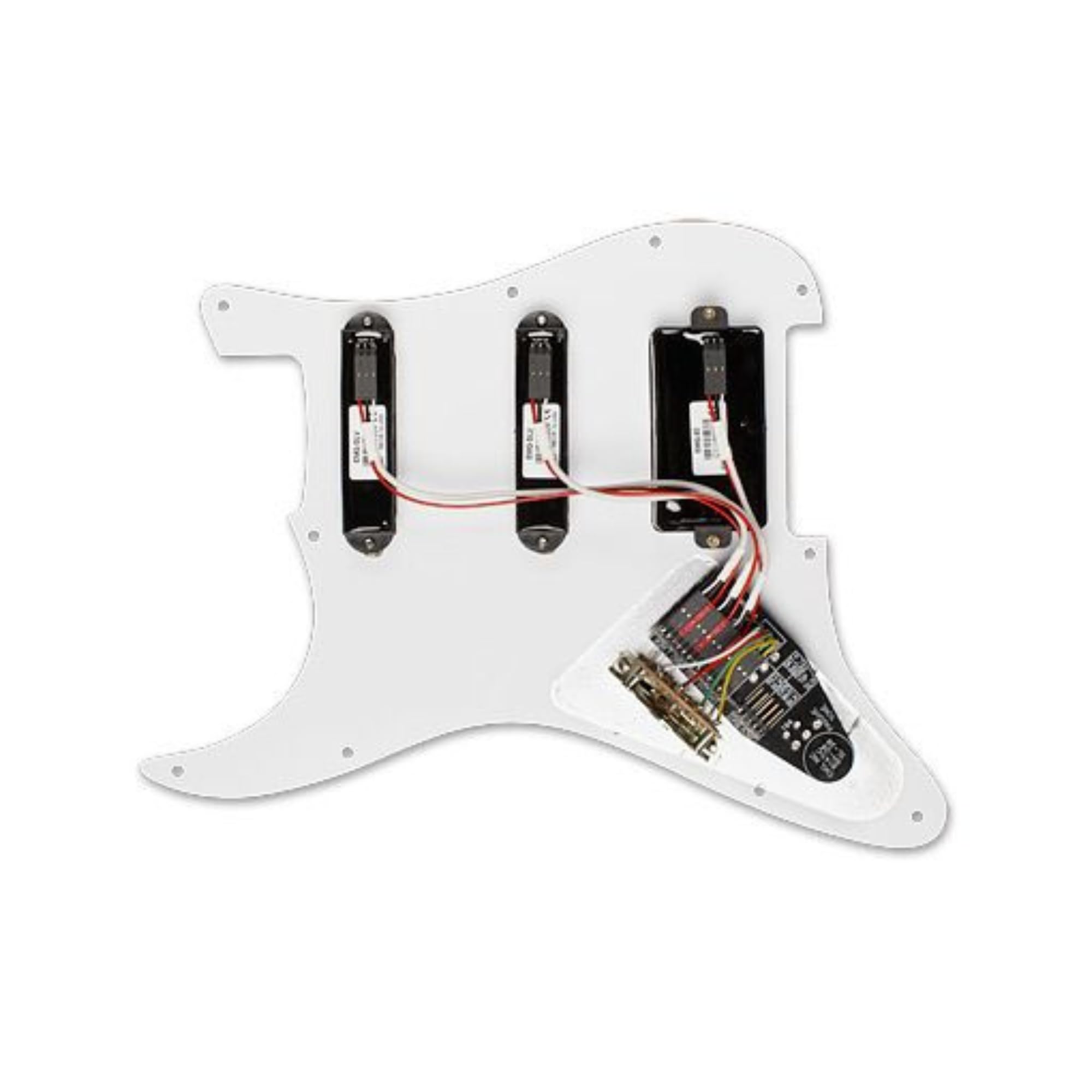 EMG SL20 Steve Lukather Signature Pre-wired Pickguard, Black Bundle w/ 12-Pack Guitar Pick and Liquid Audio Polishing Cloth