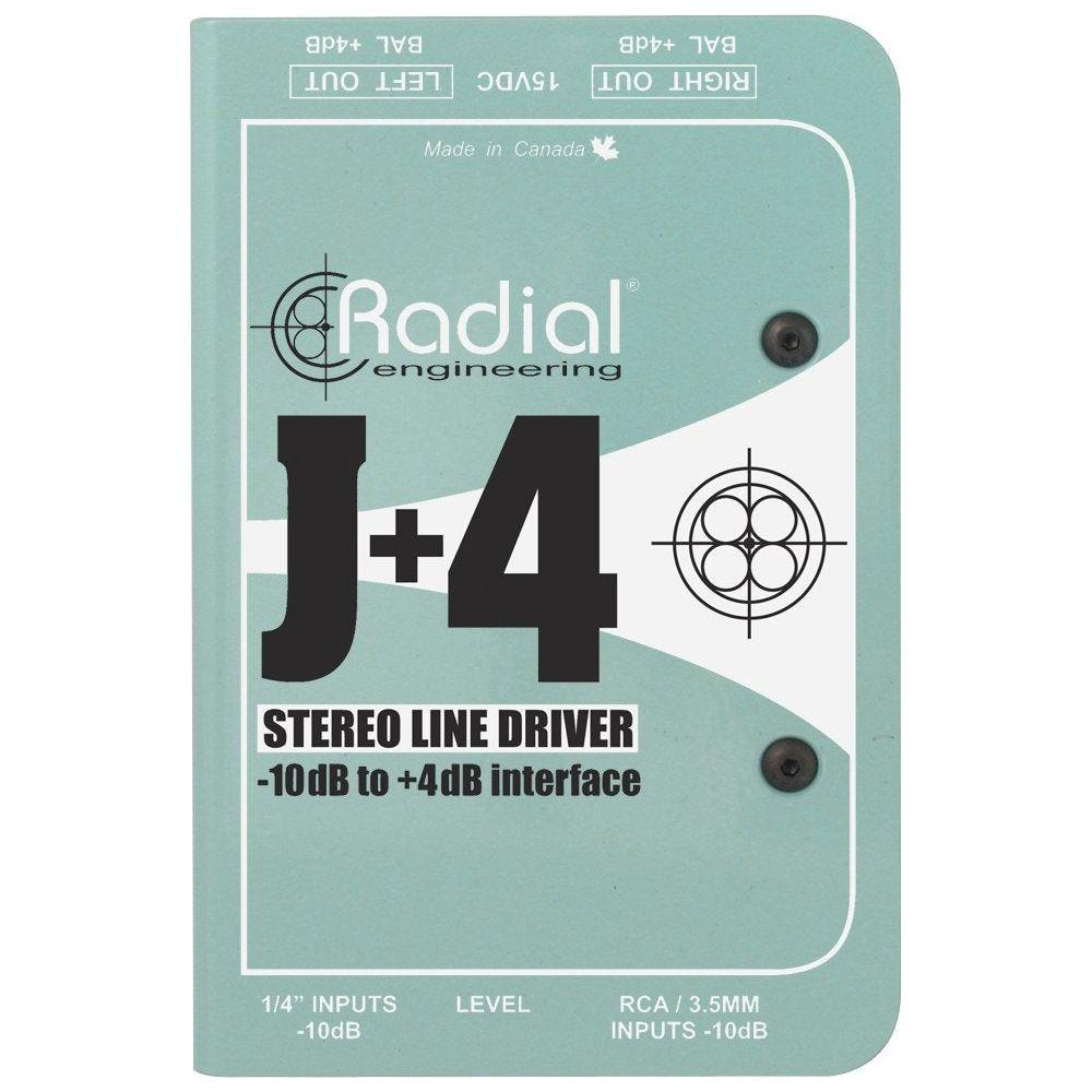 Radial Engineering J+4 Stereo Line Driver -10dB to +4dB Interface  2-Day Delivery