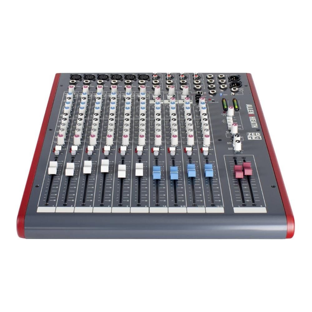 Allen & Heath AH-ZED14 Mid 2-Bus Live Sound Mixer with Stereo Interface Bundle w/Power Cable, USB Cable & Liquid Audio Polishing Cloth