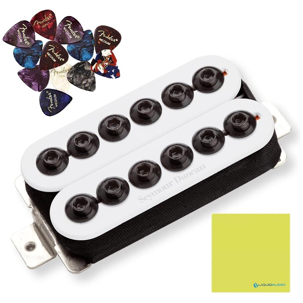 Seymour Duncan 11102-31-W Invader Pickup Humbucker Bundle w/ 12x Feder Guitar Picks and Liquid Audio Polishing Cloth