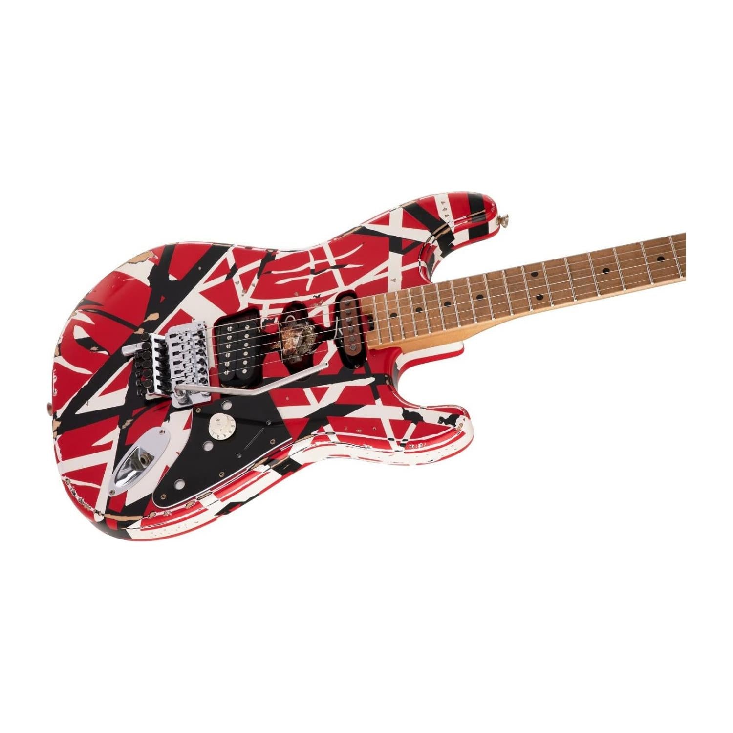 EVH Striped Series Frankenstein Relic - Red/Black/White