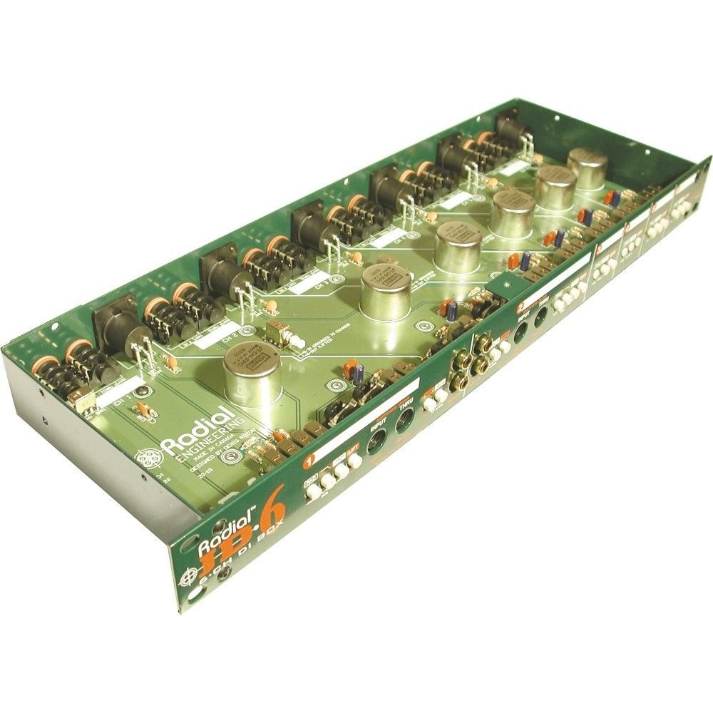 Radial Engineering JD 6 - Six-Channel Passive Direct Box with Jensen Transformers in Rackmount Chass